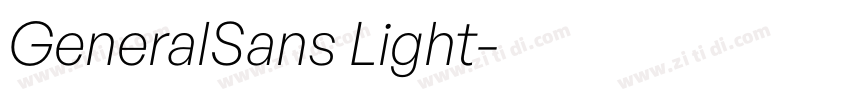 GeneralSans Light字体转换